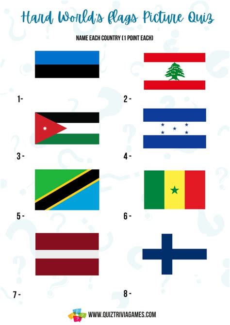 70+ World's Flags Quiz Questions And Answers - Quiz Trivia Games