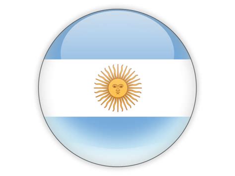 Round icon. Illustration of flag of Argentina