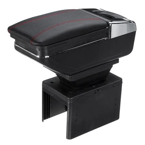 50*19*22cm Universal Armrest Car Arm Rest Center Console Rotatable PU Leather Storage Box