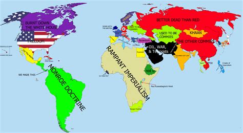 Us School World Map - Wayne Baisey