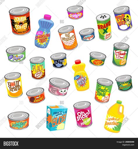 Big Set Canned Goods Vector & Photo (Free Trial) | Bigstock