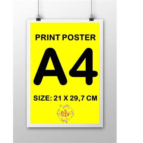 Jual Cetak Poster A4 | Shopee Indonesia