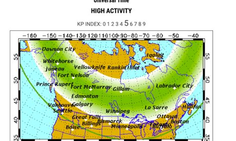 Weather in Vancouver: The map shows when the Northern Lights can be ...