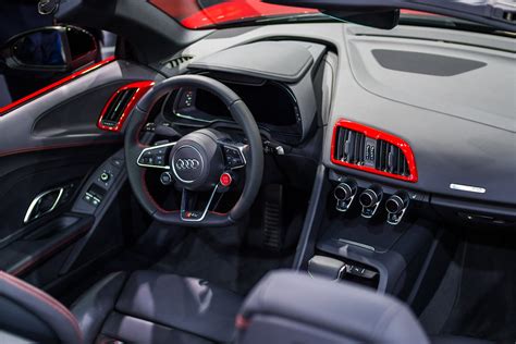 Beautiful Audi sports car interior with red accents | Flickr