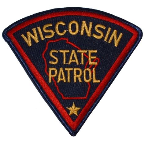 Wisconsin State Patrol Large - Embroidered Iron-On Patch at Sticker Shoppe