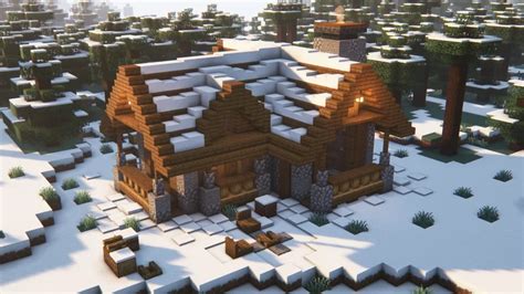 Minecraft | Cozy Winter House (Tutorial) Minecraft Map