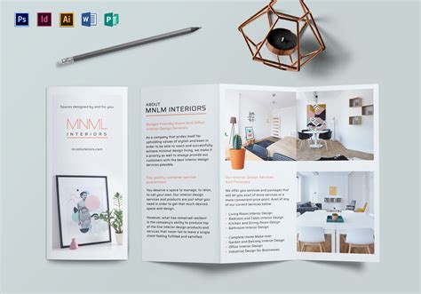 Minimal Interior Brochure Design Template in PSD, Word, Publisher, Illustrator, InDesign