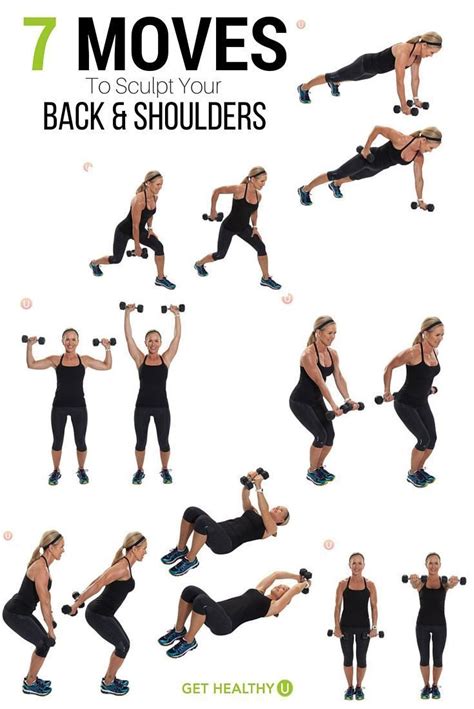 7 Moves To Sculpt Your Back And Shoulders | Back and shoulder workout, Shoulder workout at home ...