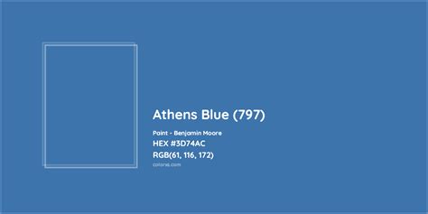 Benjamin Moore Athens Blue (797) Paint color codes, similar paints and colors - colorxs.com