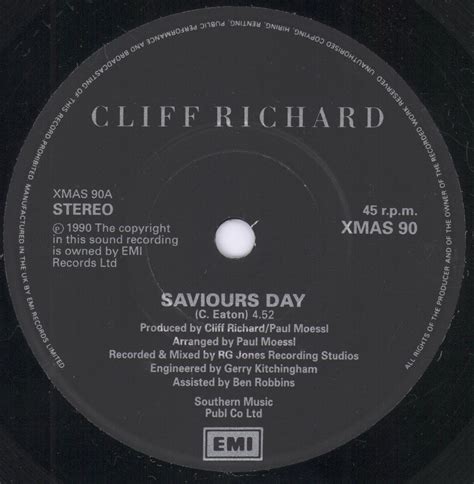 Cliff Richard Saviour's Day 7" vinyl UK Emi 1990 - pic sleeve XMAS90 | eBay