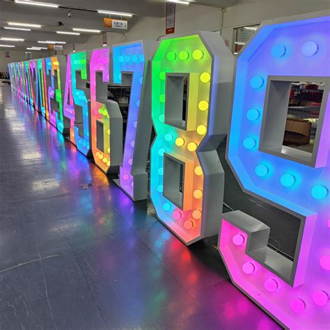 Signs Large Stand LED Light Number Letter 8 4FT Marquee Letters with ...