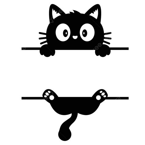 Black Cat Monogram Graphic, Black Cat, Kitty, Cat PNG and Vector with ...