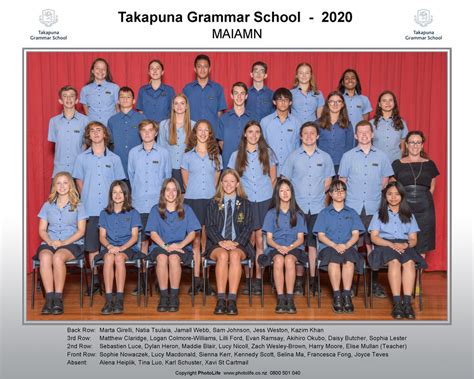 2020 Form Classes | Takapuna Grammar School