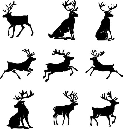 Premium Vector | Reindeer vector silhouette