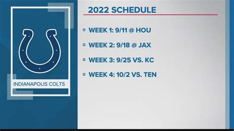 Colts schedule released - YouTube