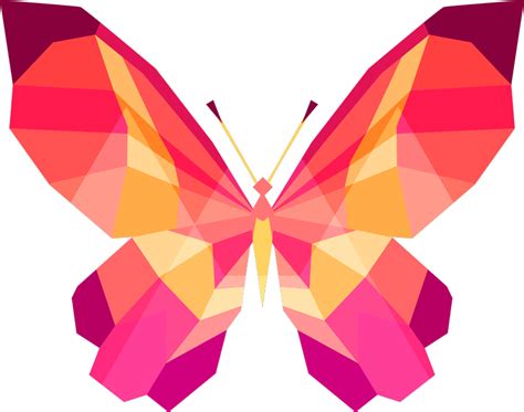 Geometric Butterfly Living Room Wall Decor - TenStickers