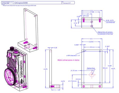 Camera Adapter for Cognex 5000 Camera -- Foveal Systems