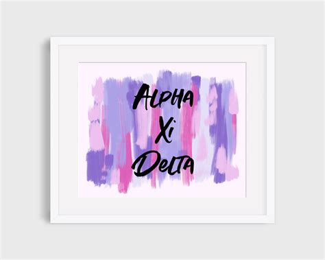 Alpha Xi Delta Sorority Purple Printable Art Print Axid - Etsy