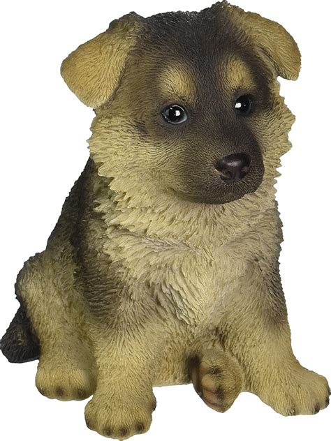 German Shepherd Puppy 6.5" ceramic statue