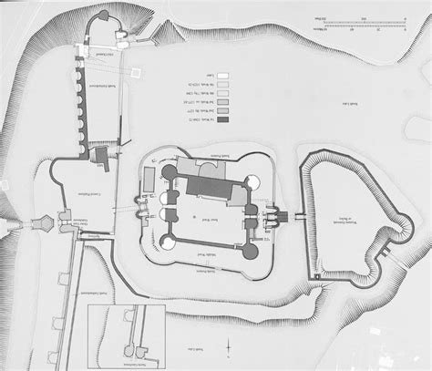 an old map shows the location of some buildings and other things in the area that are on display