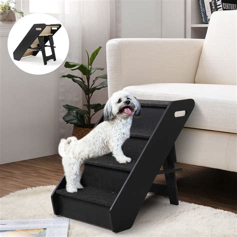 Veryke Pet Steps Stairs, Pet Stairs for Small Puppy Dogs Cats, Portable ...