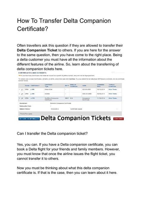 How To Transfer Delta Companion Certificate - devinthapa985 - Page 1 - 2 | Flip PDF Online ...