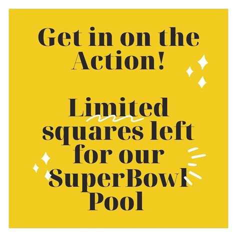 Get in on the Action | Limited Squares Left -- Get in the Action w/NFL ...