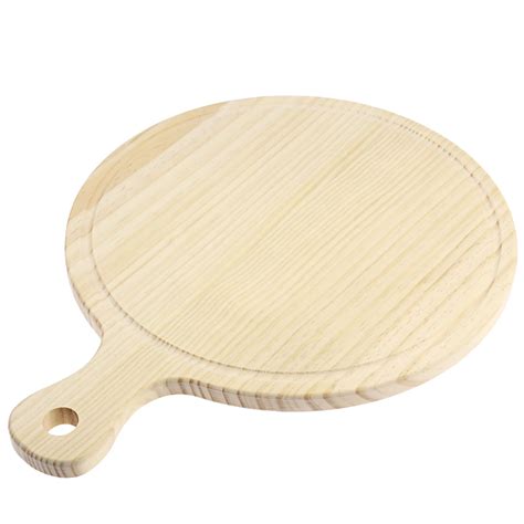 WINOMO 12 Inch Natural Wooden Pizza Peel Charcuterie Board Pizza Spatula Paddle for Baking ...