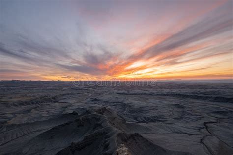 Erosion and Dried Riverbeds from Moonscape Overlook Utah Stock Image - Image of hanksville, mesa ...