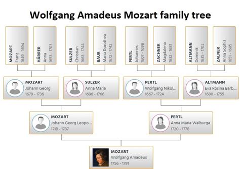 Wolfgang Amadeus Mozart Family Tree