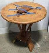 Round Wood Table - Sherwood Auctions