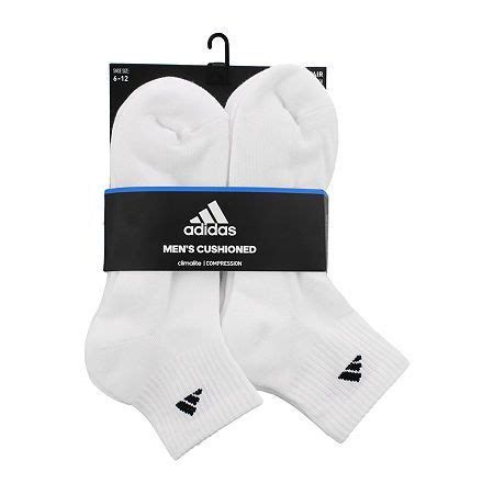 adidas Mens 6-pk. Athletic Cushioned Quarter Socks #quartersocks adidas Mens 6-pk. Athletic ...