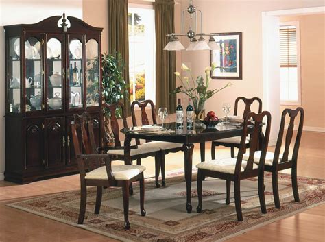 Rich Cherry Finish Classic 5Pc Dining Set w/Options