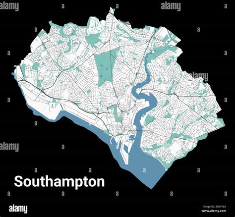 Southampton city map, detailed administrative area with border Stock Vector Image & Art - Alamy