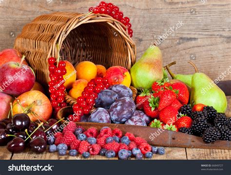 A Fresh Fruit Basket With European Fruits In Summer Stock Photo 66849727 : Shutterstock