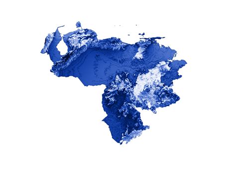 Venezuela map Shaded relief map 3d illustration 45716588 PNG