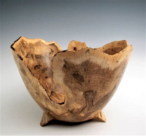 Wood Bowl, Black Gum Burl, Wood Turned Bowl, Natural Bark Edge Wood Bowl, for Him or Her, Wood ...