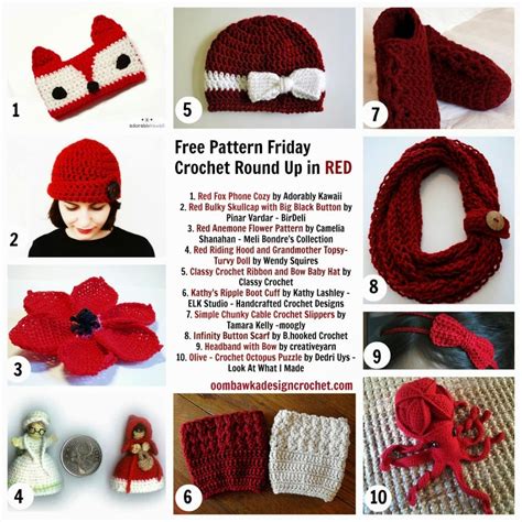 Ravishing Red - Free Crochet Patterns in Red Yarn