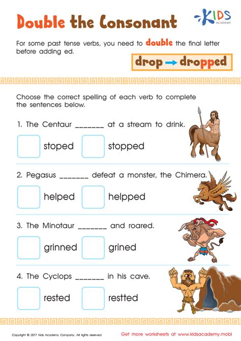 Double Consonant Worksheets 3rd Grade