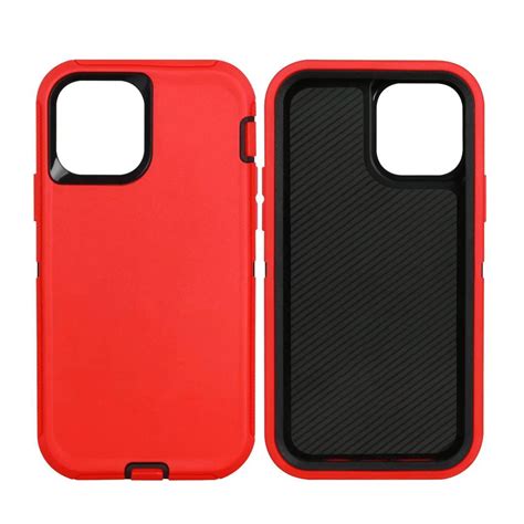 Defend Heavy Duty for Iphone 15 Pro Max – Red/Black – CellFashion USA