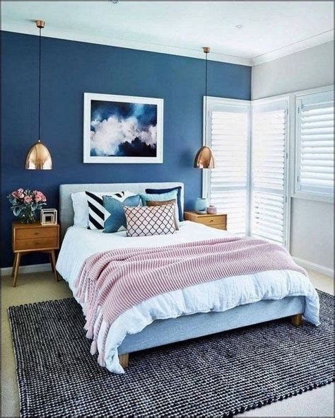 25 Beautiful And Calm Bedroom Color Schemes Ideas in 2020 | Small apartment bedrooms, Bold ...