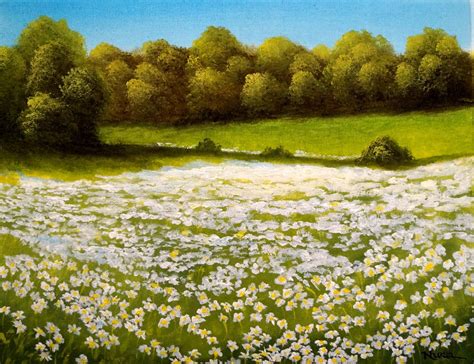 Field Of Daisies Painting at PaintingValley.com | Explore collection of Field Of Daisies Painting