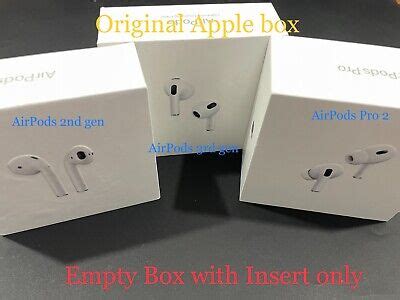 OEM Original Apple Airpods PRO 2 , 2nd 3rd, ONLY EMPTY RETAIL BOX With ...