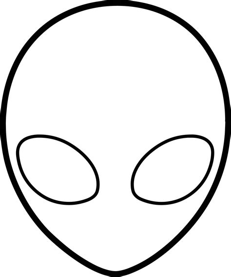 Empty Face Alien Coloring Page | Wecoloringpage.com