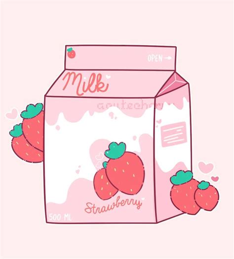 Strawberry Milk by https://www.deviantart.com/acutecherry on ...