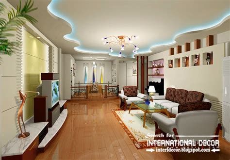 Plasterboard ceiling design for modern living room