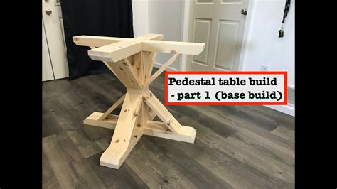 Pedestal table base build (round table) - Part 1 - YouTube