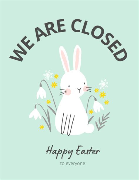 Printable Closed for Easter Sign (20 FREE Designs to Download) - The ...