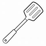 Spatula Outline coloring Book Page Line Art Drawing  Premium AI sketch template