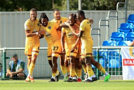 Sutton United Players Congratulate Sutton United Editorial Stock Photo ...